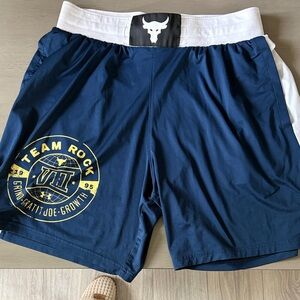 Under Armour Navy and White Athletic Shorts